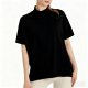 Black Oversized Turtleneck T-Shirt