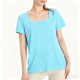 Light Blue Square Neck T-Shirt