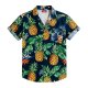 Navy Pineapple Tropical Print Shirt