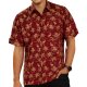 Burgundy Flamingo & Palm Tree Shirt
